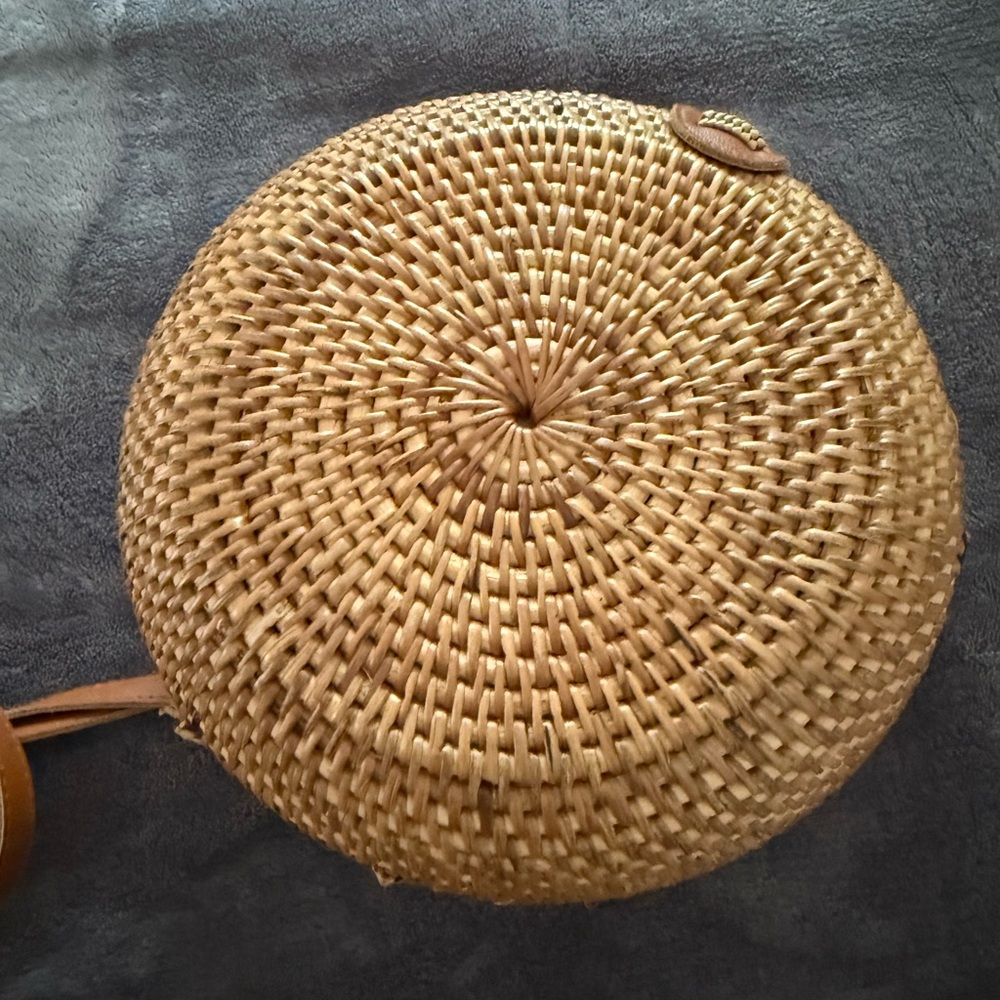 Round Woven Straw Bag